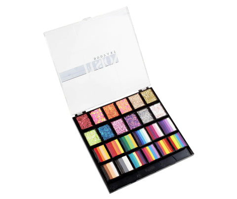FUSION Spectrum palette and glitter creme combo - Rainbow party 220gm