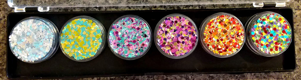 Fairy snuff glitter paste palette - Blends 6 x 6gm
