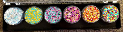 Fairy snuff glitter paste palette - Blends 6 x 6gm