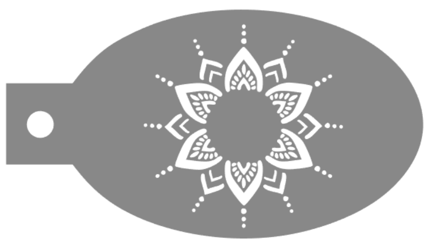 Henna circle stencil
