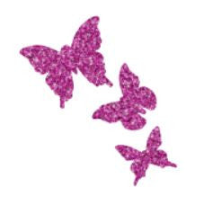 Glitter tattoo stencils - Butterflies - 5pcs