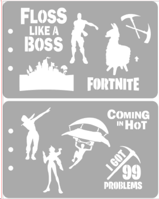 Fortnite stencil set