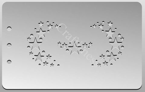 Eye design stencil - Stars
