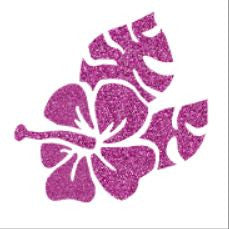 Glitter tattoo stencils - Tropical flower - 5pcs