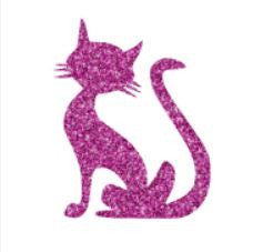 Glitter tattoo stencils - Cat - 5pcs