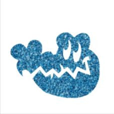 Glitter tattoo stencils - Crocodile - 5pcs