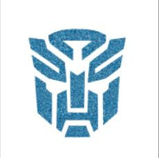 Glitter tattoo stencils - Transformer - 5pcs