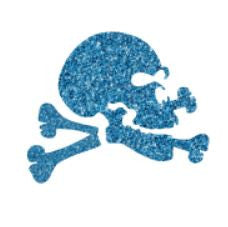 Glitter tattoo stencils - Skull and crossbones - 5pcs