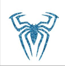 Glitter tattoo stencils - Spider - 5pcs