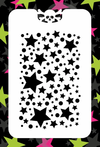 Glitter and ghouls stencil - Stars and dots