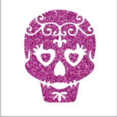 Glitter tattoo stencils - Sugar skull - 5pcs